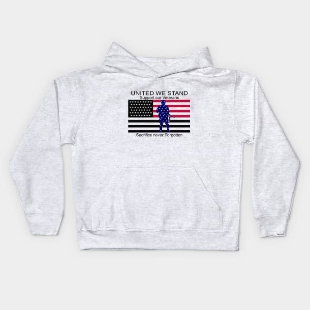 veterans day tee Kids Hoodie by RebelPen